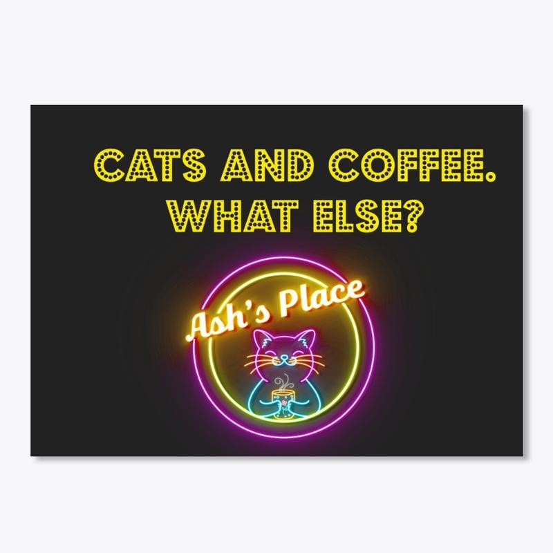 Cats and Coffee sticker